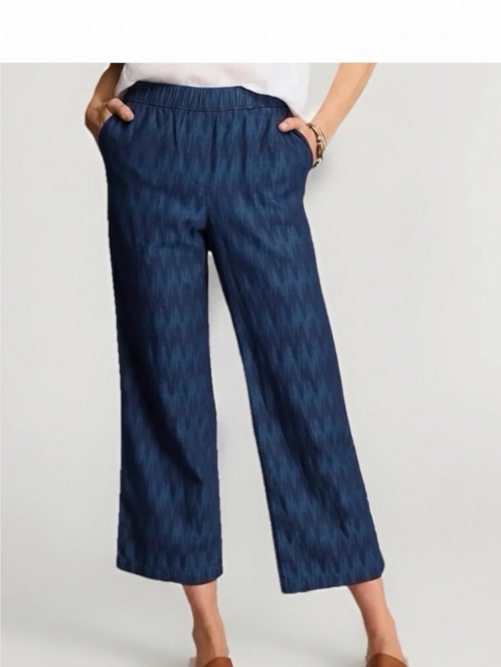 J.Jill Pure Jill Indigo Dolby Crops Size LP NWT